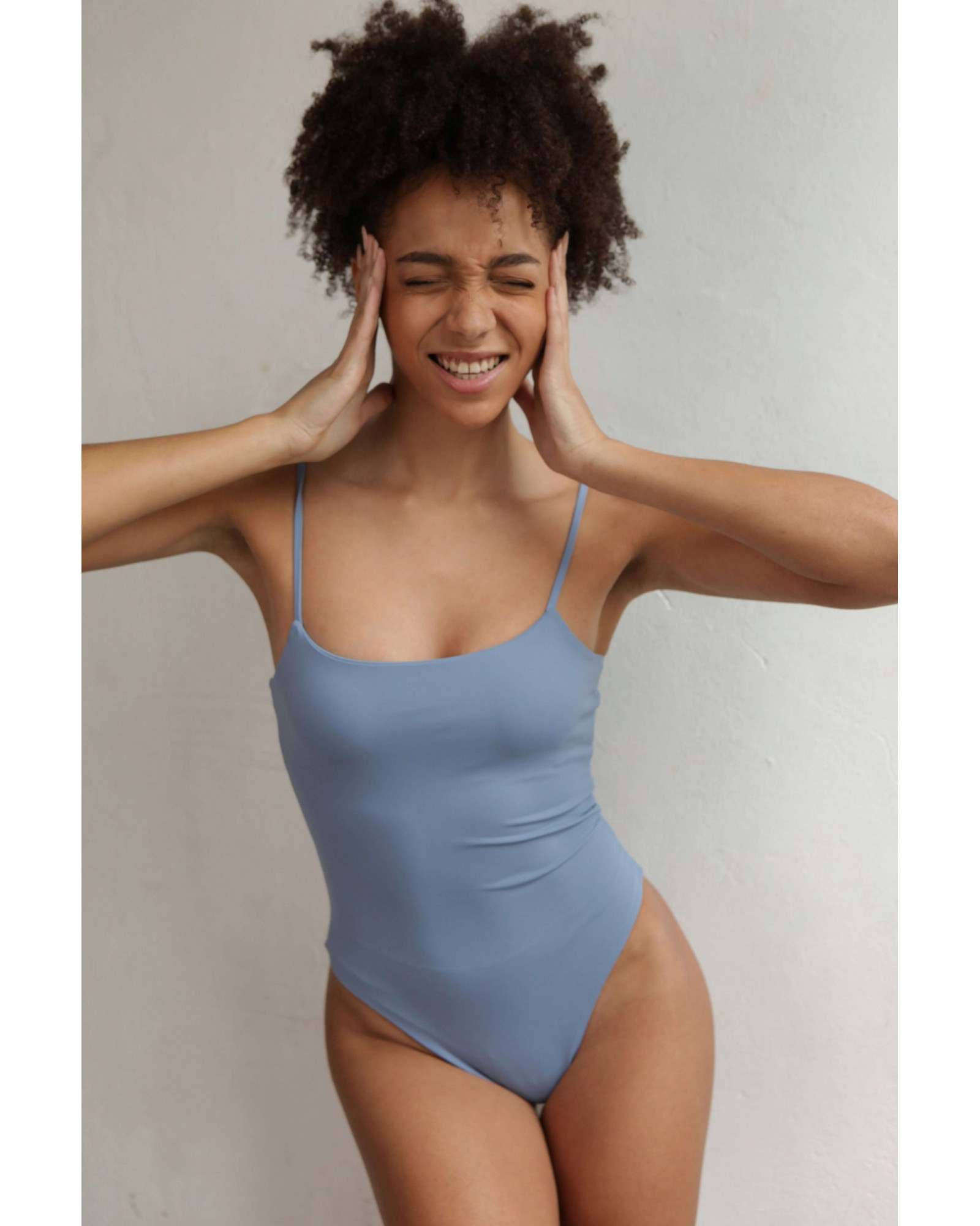 One-piece swimsuit female tenero Gray-Blue